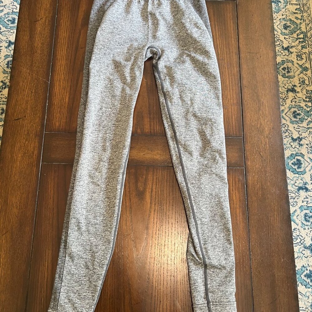 Gymshark Grey Long Length Pull On Activewear Leggings XS Athletic Workout